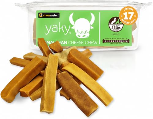 Chewmeter Himalayan Yak Cheese Dog Chews, Medium Dog Yak Chew, 17+ Chews