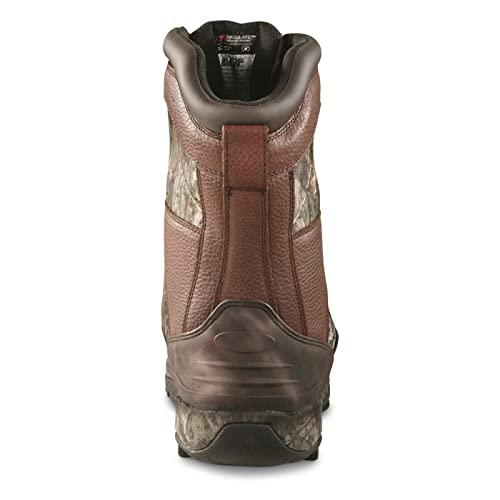 Guide Gear Leather Hunting Boots For Men Monolithic Extreme Waterproof Insulated, 2,400-Gram Thinsulate Ultra, Mossy Oak Country Dna, 11.5D (Medium) #TOP5