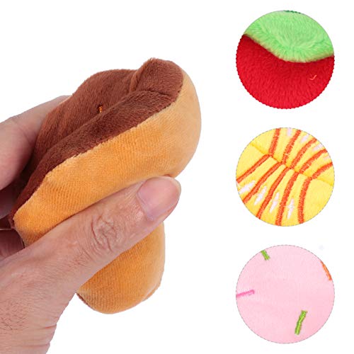 ULTECHNOVO 4Pcs Dog Squeaky Toy Pet Chew Brinquedos de Pelúcia Pelúcia Brinquedo Laranja Fruta Moran