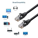 Cable Matters 8-Pack Snagless Cat 5e Ethernet Cable - 5ft, Gigabit Cat5e Cable, Cat5e Ethernet Cord, Black - Image 4