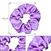 4 Stück Damen Satin Haargummi,Seiden Haarband Weich Elastisch Hair Scrunchies Stoff Haargummis Haarbänder Pferdeschwanz-Halter Haarschmuck für Frauen Feine und Dicke Haare,Braun B