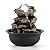 WICHEMI Indoor Fountains Tabletop Fountain Waterfall Fountain Indoor Water Feature Stacked Rocks Feng Shui Zen Meditation Relaxation Desktop Fountain with LED Light for Home and Office Decor(Style 5)