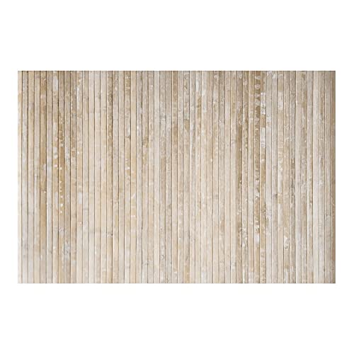 STOR PLANET Alfombra DE Bambu Premium con Base Antideslizante. TAMAÑO 80X150 CM. Color Yeso