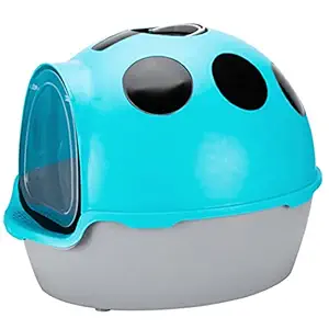 YHomU Cat Litter Box Large Detachable Portable Washable Kitten Litter Pan Cat Detachable Covered Litter Spoon