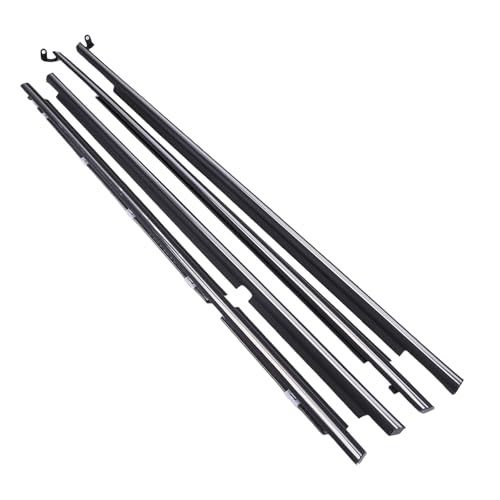 4Pcs Car Door Moulding Trim Weatherstrip Window Seal Compatible with Corolla AE110 1995–2002 Replaces# 75710-02050, 75720-02050, 75730-02040, 75740-02040
