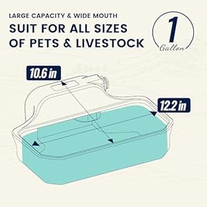 Automatic Dog Water Dispenser, 1 Gallon Dog Water Bowl for Indoor & Outdoor, Auto Water Feeder, Large Waterer for Pets & Livestock, Food Grade Material, Water Auto-Refill, Fit GHT 3/4" Faucet, Blue Automatic Dog Water Dispenser 1 Gallon Dog Water Bowl for Indoor Outdoor Auto Water Feeder Large Waterer for Pets Livestock Food Grade Material Water Auto Refill Fit GHT 34 Faucet Blue