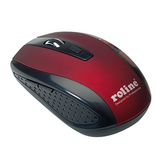 Preisvergleich Produktbild ROLINE 18011083 Optische Maus (USB / Wireless) rot