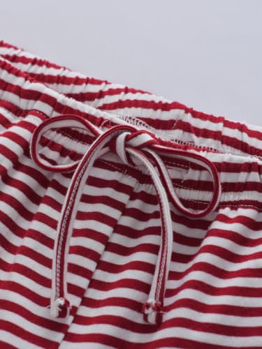 Image of Latuza Women's Petite Cotton Pajama Set Striped Button Down Pjs