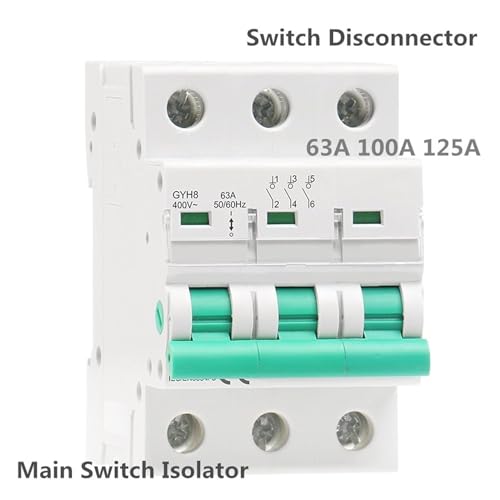 Interrupteur d'isolement 63A GYH8 coupure triphasée haute sécurité 400V - 2