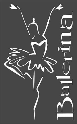 Stencil Ballerina, Plastic Reusable