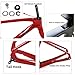 KLWEKJSD Carbon Fiber Road Bike Frameset with Bike Fork 45/48/51/54CM Bike Frame Disc Brake Thru Axle Bicycle Frame for 700C Wheels (Color : Red, Size : 48cm)