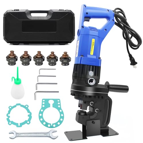 Electric Hydraulic Hole Punch for Metal,1200W Hydraulic Hole Puncher,Angle Steel Hole Punching...
