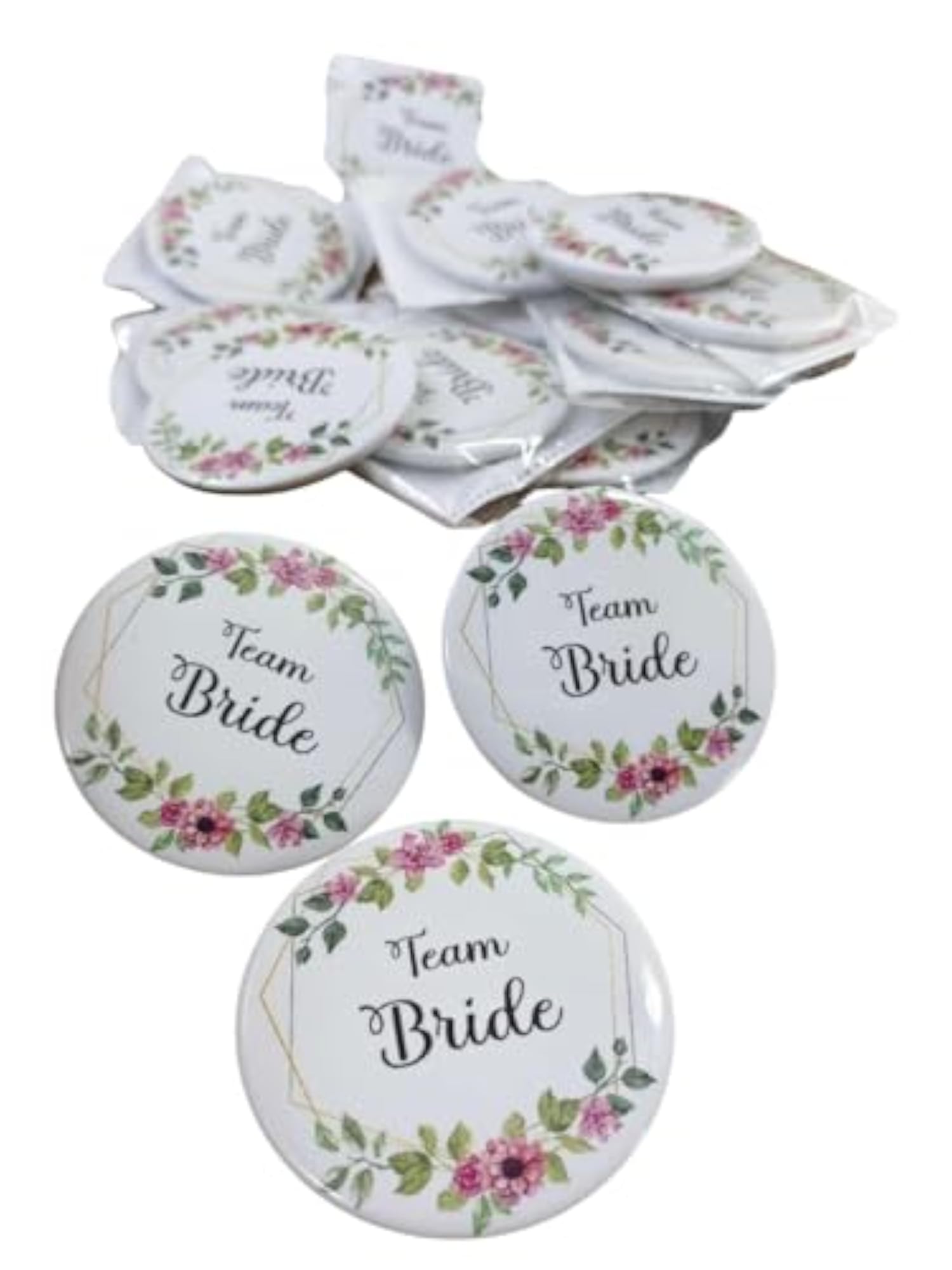 Team Bride Glossy Wedding Badges for Bride's Family