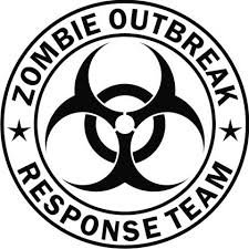 Zombie Outbreak Car Decal Sticker Type1 Black x1