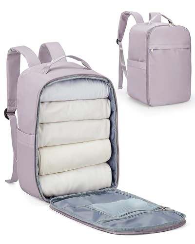WEPLAN Carry On Backpack, United Airlines Personal Item Bag, Underseat Ryanair 40x20x25CM Luggage Bag Travel Essentials, Mochila deviaje, Cabin Size Water-Resistant Laptop Work Backpack, Pink