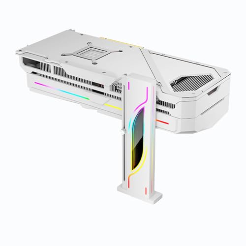 Soporte para GPU RGB Ajustable en Altura de Aluminio Blanco miniatura 7