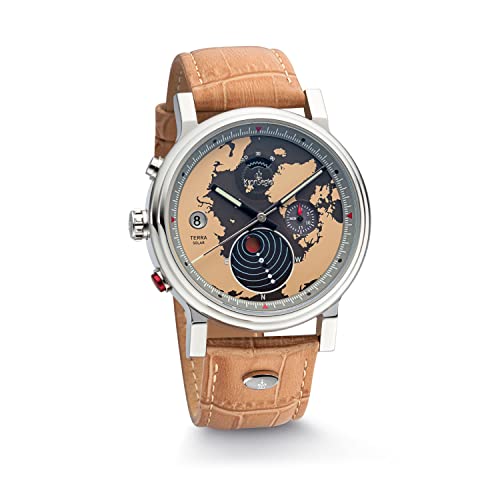 Kronsegler Terra Solar-Chronograph Stahl Braun