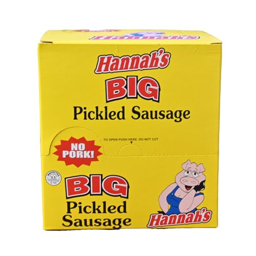 Hannah's Big Pickled Sausage No Pork 20ct Box