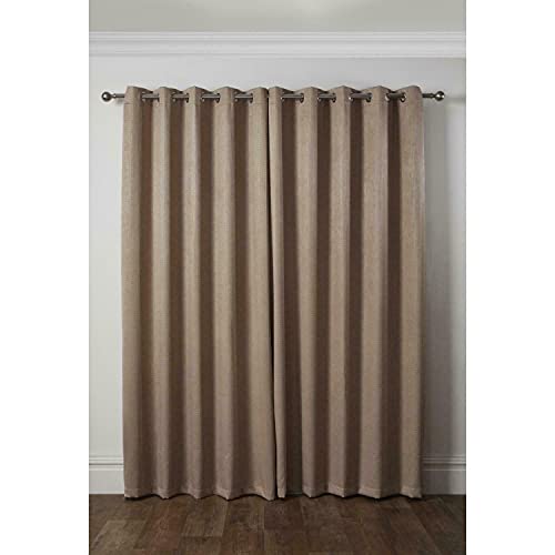 Emma Barclay – 3D Embossed Blackout Curtains for Bedroom Living Room Thermal Insulated Woven Eyelet Blackout Curtains With Reflective Reverse Weave Ambiance Collection (66” x 54” Inch)(Taupe)