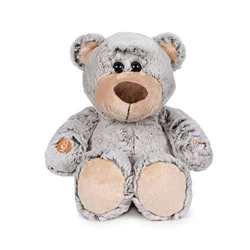 Famosa Softies - Peluche Boutique My Talking Teddy Bear, Osito de Juguete Que Repite lo Que Dices Cuando le aprietas la Mano, Fibra 100% reciclada, niños Desde 0 Meses, Famosa (760020370)