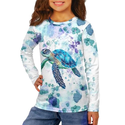 Image of WELLFLYHOM Long Sleeve T-Shirt for Boys Girls 3-16 Years Old Tee Tops Crewneck Pullover Shirts Fall Outfits
