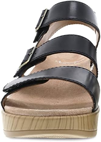 Dansko Malena Fully Adjustable Sandal for Women – Comfortable Platform Shoes with Arch Support – Versatile Casual to Dressy Footwear – Lightweight Rubber Outsole Sandal Black 9.5-10 M US | Image 3