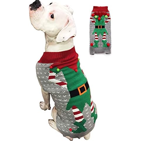 BOBIBI Ugly Christmas Dog Sweaters Pet Dog Winter Knitwear Warm Clothes Cover