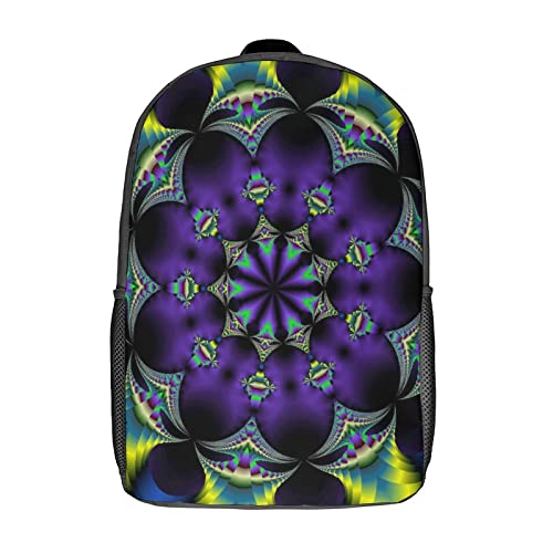 Sac à dos imprimé en 3D motif Fractal unisexe idéal pour l'école et les sorties loisirs