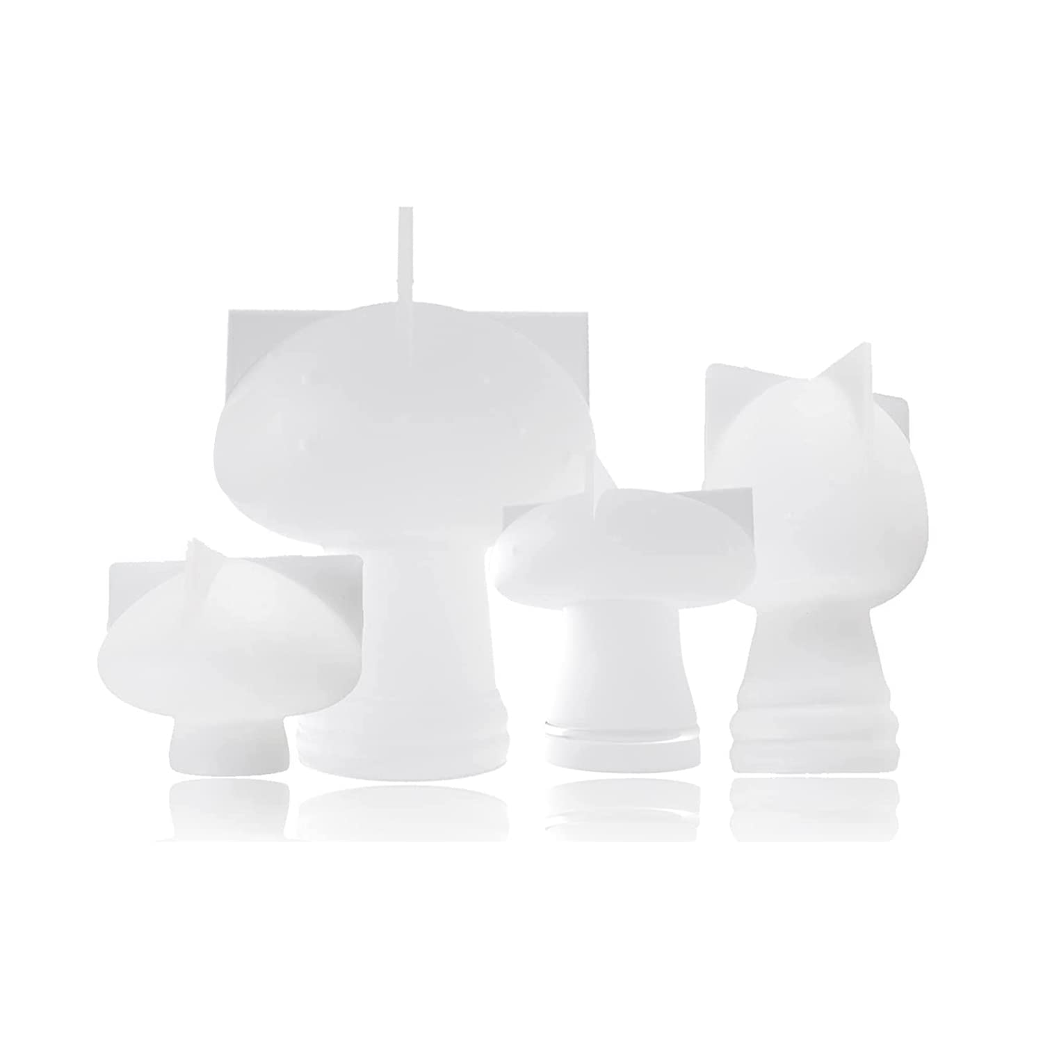 CTRLZS 4Pcs Mushroom Moulds, Mushroom Resin Moulds Silicone Big Mushrooms 3D Silicone Moulds for Epoxy