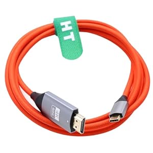 HangTon USB-C auf HDMI Kabel 4K 60p für Laptop Telefon Tablet zu HD TV Monitor Projektor Display, für iPhone 15/16, MacBook Pro/Air, Galaxy S24, Dell, Rot Geflochten, 91 cm