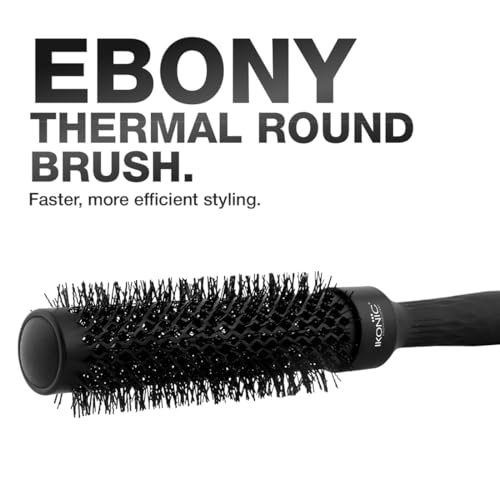 Image of Ikonic Professional Thermal Round Brush with Ionic Technology, Anti Frizz Styling, Straightening, Curling, Volumizing & Waves for Women & Men, Adds Shine, All Hair Types, Salon & Personal Use -TRB 32