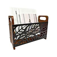 Zeitungsständer Zeitschriftenhalter, Holz Zeitungshalter Bücherregal Zeitschriftensammler 33x24x13cm, Zeitungenaufbewahrung Organizer Zeitungsständer Modern, Für Büro, Zuhause Und Wohnzimmer（Blätter）
