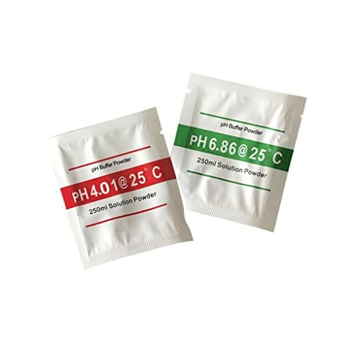 Guangcailun 2pcs pH Meter Buffer Solution Pulver Set för pH-mätare buffert Snabb och enkel pH Kalibrering 4,01 6,86 Kalibrering Pulver
