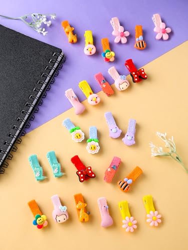 Melbees by Yellow Chimes Hair Clips for Girls Kids Hair Clip Hair Accessories for Girls Set of 26 PCS Cute Animal Characters Hair Clips