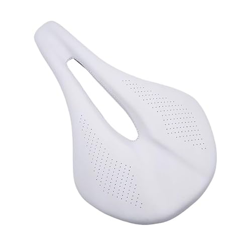 VFdthR Bike Seat Carbon Fiber Saddle,road Mtb Mountain Bike Bicycle For Man Cycling Trail Comfort Races Seat Red White(155mm white)