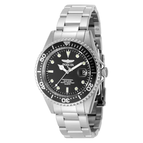 Invicta Pro Diver Men 37.5mm Stainless Steel Steel Black dial PC32 Quartz