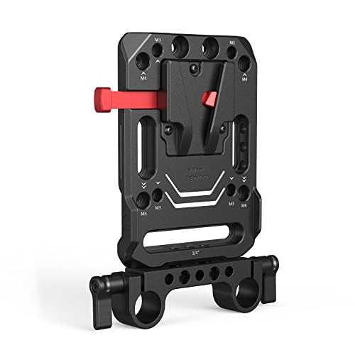 SMALLRIG V Mount Batterieplatte Battery Plate mit Dual 15mm Rod Clamp Kompatibel mit für SmallRig für Moman für ZGCINE für PATONA und für VILTROX Akkus - 3016