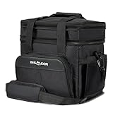 INSMEER Bolsa Termica Grande -Lancheira De 20 Litros - À Prova De Vazamentos - Alça De Ombro - Feminino/Homem - Projetadopara Trabalho, Escola, Uso Externo. (Preto)