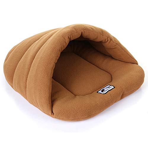 DSstyles Saco de Dormir Polar Polar de Warm Nest para Perro de Conejo de Gato Mediano Grande para Mascotas Camello XS