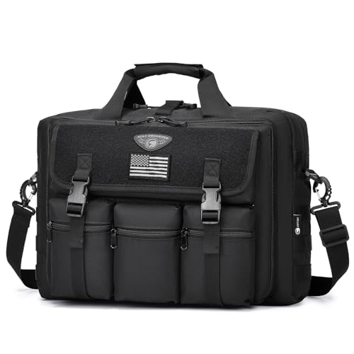 Stypos Tactical Messenger Bag 15.6/17.3 Inch Tactical Briefcase for Man Military Laptop Bag Messenger Shoulder Bag
