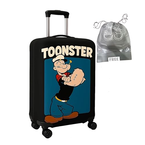 Image of WanderWraps Spendex Polyester Protective Luggage Cover | Hard Luggage Trolley Bag Cover | Washable | Dust Proof | Stretchable | M - 24 inch | Spinachmodee
