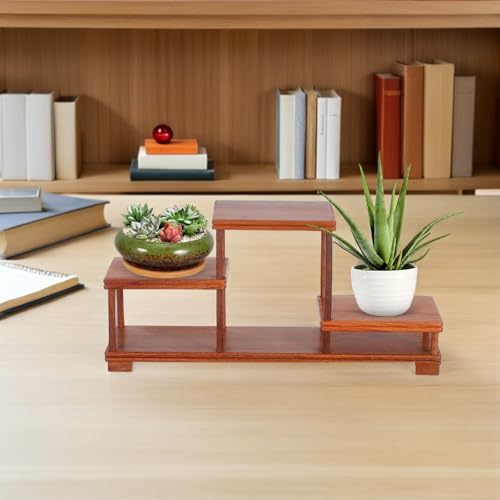 Support à plantes en bois de santal carré portable pour objets décoratifs - 6