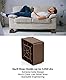 Utopia Bedding Verstellbare Möbelerhöhung (5 cm) - (8er-Satz) Strapazierfähiger Kunststoff mit Schaumstoff, Anti-Rutsch Gummipolster - Aufsteller zum Bett, Sofa, Tisch (bis zu 10 cm) – Braun