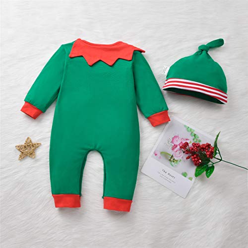 Baby-Christmas-Elf-Outfit-Onesies Jumsuit For Toddler Boys Girls Christmas Clothes (Green, 0-6Months) #TOP3