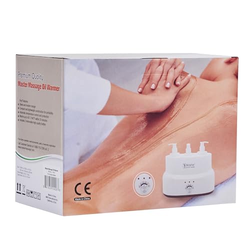 Master Massage 3-Bottles Massage Oil, Lotion, Cream Warmer Heater with Empty Bottles- Massage Cream Heating Device- Salon SPA Massage Body Therapy, White - Thumbnail 3