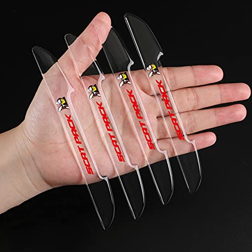 4 PCS for Dodge Scat Pack Car Side Door Edge Transparent Guards Protector Scratch Guard Door Anti-Collision Strip Protection Stickers for Car Side Door Mirror Handle etc(for Scat Pack)