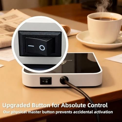 Image of Coffee Mug Warmer & Candle Warmer 2-in-1, Electric Cup Warmer for Desk | 6 Temperature Settings, LED Display, 12-Hr Timer & 4-Hr Auto Shut-Off, Gift for Coffee Lovers, Home Office & Desk Warmer