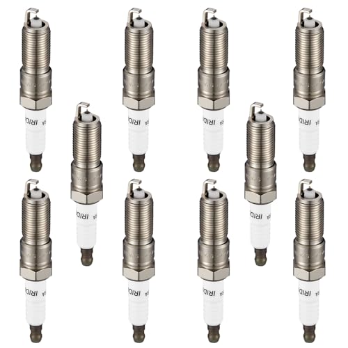 Image of 2314 Iridium Spark Plugs 10 Pack - Compatible with Dodge Charger Challenger Avenger Grand Caravan Magnum Compatible with Chrysler 300, Wrangler Grand Cherokee - Replaces LZTR5AIX13 Spark Plug
