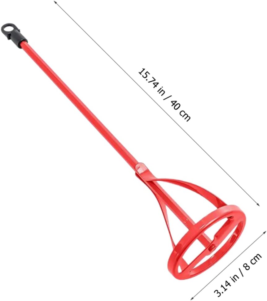 Mikikit Electric Drill Mixing Paddle for Cement Paint and Epoxy Removable Stirring Rod with Hexagonal Handle for Easy Installation and Cleaning Home and Construction Use