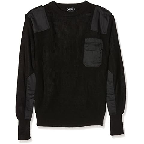 Mil-Tec BW Pullover Schwarz 50 para camping y exteriores con diseño militar Cover
